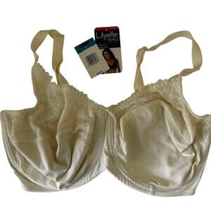 NWT Women’s Lilyette Minimizer Bra Ivory Lace 40DDD